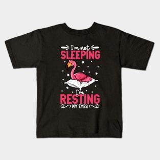 Flamingo - I'm not sleeping I'm resting my eyes Kids T-Shirt